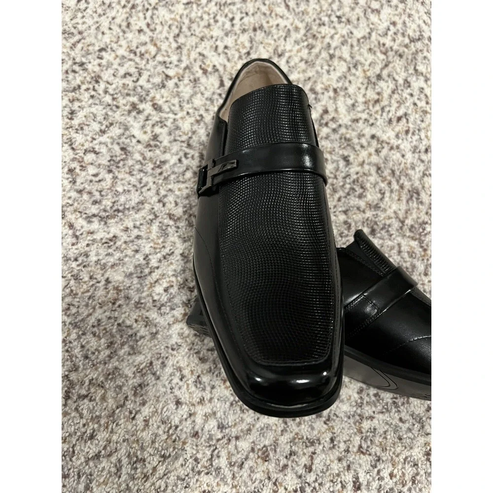 STACY ADAMS Men's New Leather‎ Slip On Leather Lining SHOES, SIZE 10.5 Black